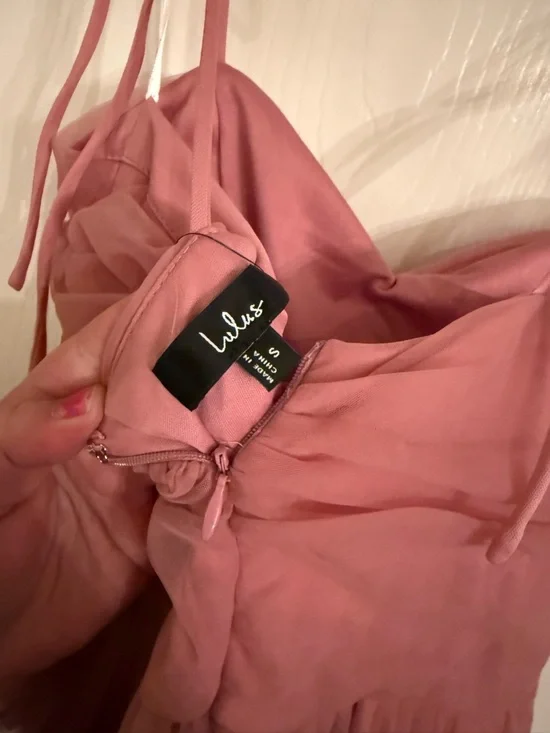 Lulu's Rosewood Pink Tiered Tulle Prom Dress - Picture 3 of 5